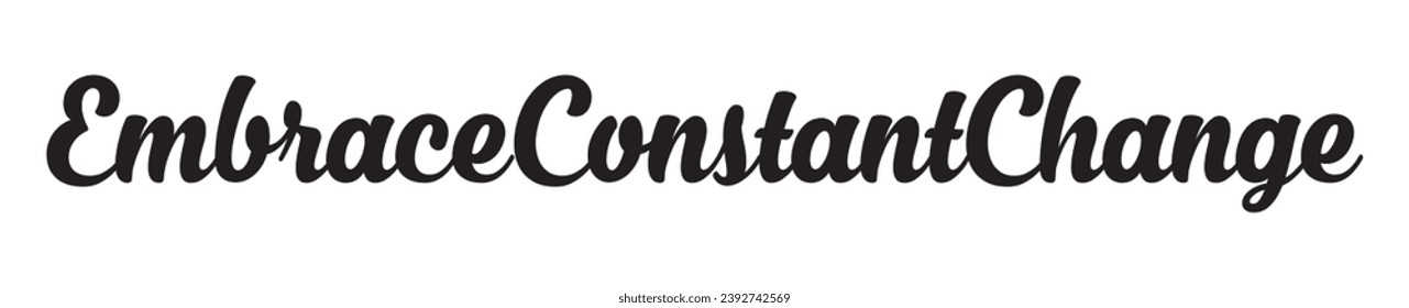 embrace constant change text on white background.