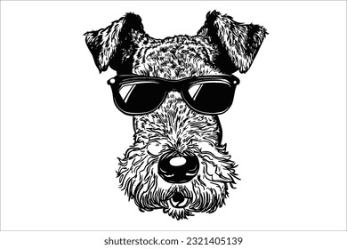 Embrace the coolness as an Airedale Terrier sports stylish sunglasses. This trendy dog breed knows how to make a statement with its fashionable eyewear.