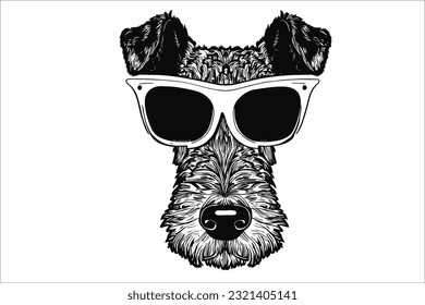 Embrace the coolness as an Airedale Terrier sports stylish sunglasses. This trendy dog breed knows how to make a statement with its fashionable eyewear.