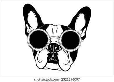 Acepte la frescura como gafas de sol elegantes para los deportes de Boston Terrier. Esta raza de perros de moda sabe hacer una declaración con su traje de ojos de moda