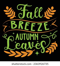 Embrace the cozy vibes of autumn with our 'Fall Breeze Autumn Leaves' T-shirt. Featuring rustic colors and nature-inspired elements, it's the perfect tee for the fall season.