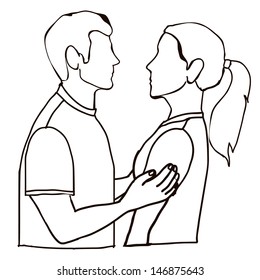 embrace design over white background vector,illustration