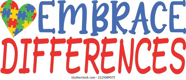 Embrace Different Adult TShirt, Autism Awareness Shirt, Autism Shirt, Adult Unisex Shirt