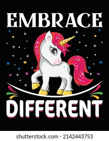 Embrace Different T-Shirt Design Template.