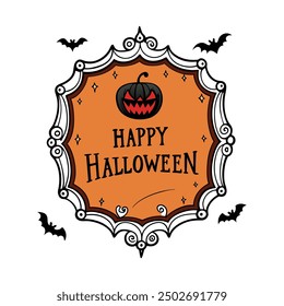  Embrace the eerie spirit of Halloween with this vintage-style creepy frame vector. Perfect for adding a spooky, antique touch to your holiday designs, invites, and decorations.