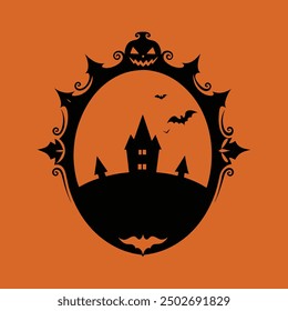  Umarme den unheimlichen Geist von Halloween mit diesem vintage-artigen gruseligen Rahmenvektor. Perfekt, um Ihren Urlaubsdesigns, Einladungen und Dekorationen einen gespenstischen, antiken Touch hinzuzufügen.