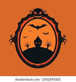  Umarme den unheimlichen Geist von Halloween mit diesem vintage-artigen gruseligen Rahmenvektor. Perfekt, um Ihren Urlaubsdesigns, Einladungen und Dekorationen einen gespenstischen, antiken Touch hinzuzufügen.