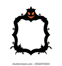  Embrace the eerie spirit of Halloween with this vintage-style creepy frame vector. Perfect for adding a spooky, antique touch to your holiday designs, invites, and decorations.