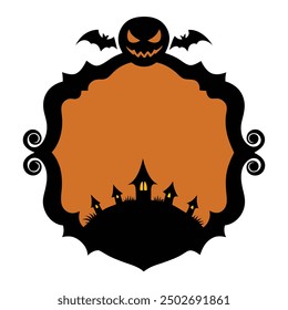  Embrace the eerie spirit of Halloween with this vintage-style creepy frame vector. Perfect for adding a spooky, antique touch to your holiday designs, invites, and decorations.