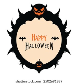  Embrace the eerie spirit of Halloween with this vintage-style creepy frame vector. Perfect for adding a spooky, antique touch to your holiday designs, invites, and decorations.