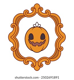  Embrace the eerie spirit of Halloween with this vintage-style creepy frame vector. Perfect for adding a spooky, antique touch to your holiday designs, invites, and decorations.