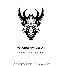 Embrace the enigmatic allure of the Baphomet head illustration logo design. Intriguing, occult inspired, and perfect for a brand that stands out.
