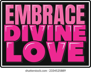 Embrace the essence of divine love with this graceful lettering design.