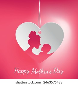 Embrace the essence of maternal love and appreciation with this heartwarming Mother's Day vector illustration, designed to convey the profound bond between a mother and her child.