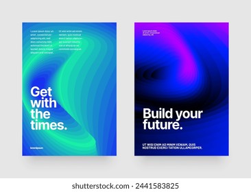 Embrace the future with stunning electric blue graphics and multimedia displays. Build your brand with transparency and magenta accents. Layout template for events, companies or any business related. 