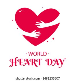 Embrace Heart Shape Logo design vector template. Valentine Day Love Concept: Embracing Logotype negative space icon.