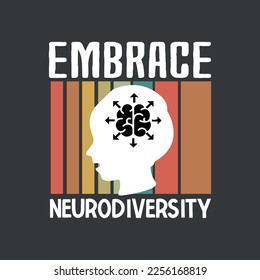 Adoptar la neurodiversidad Autismo Concienciación Diseño de camisas svg