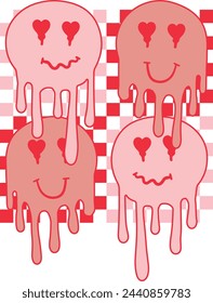 Embrace nostalgia with this charming retro Valentine's Day design. Inspired by vintage aesthetics, this PNG file features a 4500x5400px artboard adorned with classic motifs of love and romance.