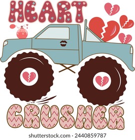 Embrace nostalgia with this charming retro Valentine's Day design. Inspired by vintage aesthetics, this PNG file features a 4500x5400px artboard adorned with classic motifs of love and romance.
