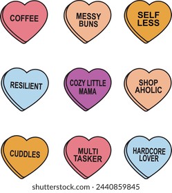 Embrace nostalgia with this charming retro Valentine's Day design. Inspired by vintage aesthetics, this PNG file features a 4500x5400px artboard adorned with classic motifs of love and romance.