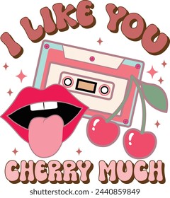 Embrace nostalgia with this charming retro Valentine's Day design. Inspired by vintage aesthetics, this PNG file features a 4500x5400px artboard adorned with classic motifs of love and romance.