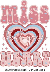 Embrace nostalgia with this charming retro Valentine's Day design. Inspired by vintage aesthetics, this PNG file features a 4500x5400px artboard adorned with classic motifs of love and romance.
