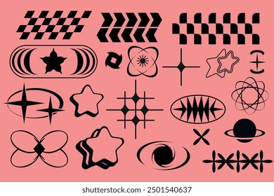 Embrace the nostalgic vibe of the early 2000s with this collection of Y2K-inspired icons. icon is based on gen z design