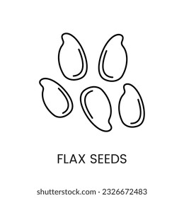 Embrace the nutritional power of Flax Seeds with this sleek line vector icon, symbolizing their rich health benefits and versatility.