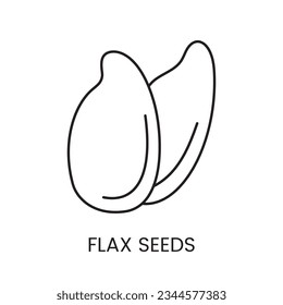 Embrace the nutritional power of Flax Seeds with this sleek line vector icon, symbolizing their rich health benefits and versatility.