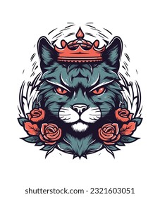 Embrace the playful elegance of a cat's curiosity, showcased through an intricate floral design in this captivating vector clip art