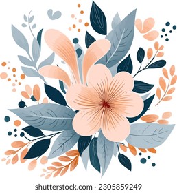 Embrace the romance of the past with this enchanting vintage-inspired floral vector, designed to infuse your wedding invitation with a sense of nostalgic charm