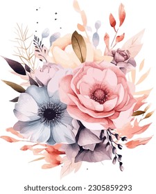 Embrace the romance of the past with this enchanting vintage-inspired floral vector, designed to infuse your wedding invitation with a sense of nostalgic charm