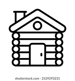Embrace rustic charm with our Log Cabin Vector Icon! Perfectly designed for adventure lovers