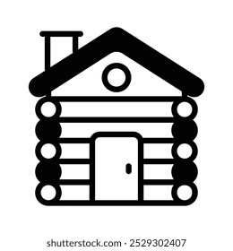 Embrace rustic charm with our Log Cabin Vector Icon! Perfectly designed for adventure lovers
