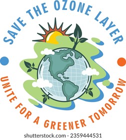 Embrace 'SAVE THE OZONE LAYER' design, a pledge to shield our planet from UV harm. 
Let's unite for a greener future! 🌍🌿 #OzoneProtection #Sustainability