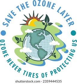 Embrace 'SAVE THE OZONE LAYER' design, a pledge to shield our planet from UV harm. 
Let's unite for a greener future! 🌍🌿 #OzoneProtection #Sustainability