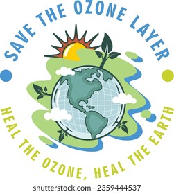 Embrace 'SAVE THE OZONE LAYER' design, a pledge to shield our planet from UV harm. 
Let's unite for a greener future! 🌍🌿 #OzoneProtection #Sustainability