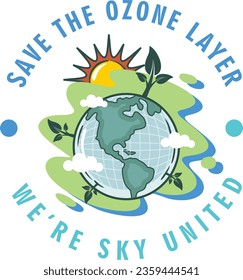 Embrace 'SAVE THE OZONE LAYER' design, a pledge to shield our planet from UV harm. 
Let's unite for a greener future! 🌍🌿 #OzoneProtection #Sustainability