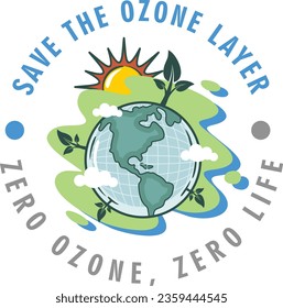 Embrace 'SAVE THE OZONE LAYER' design, a pledge to shield our planet from UV harm. 
Let's unite for a greener future! 🌍🌿 #OzoneProtection #Sustainability