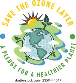 Embrace 'SAVE THE OZONE LAYER' design, a pledge to shield our planet from UV harm. 
Let's unite for a greener future! 🌍🌿 #OzoneProtection #Sustainability