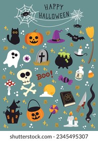 Embrace the spirit of Halloween with our Cute Happy Halloween vector! Overflowing with charm, this vector art features an irresistible cast of adorable characters dressed in their Halloween best. 