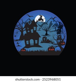 Embrace the spirit of Halloween with our exclusive Halloween vector design, perfect for t-shirts. This unique graphic captures the essence of the season, making it an ideal choice for festive apparel.