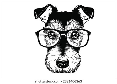 Embrace the stylish vibes as an Airedale Terrier rocks a pair of trendy glasses. This fashion-forward dog breed exudes confidence and charm with its cool eyewear.