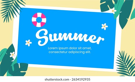 Embrace the Summer Vibes Tropical Getaway Inspiration for Your Perfect Summer Vacation, Good for Pamflet Promotion 