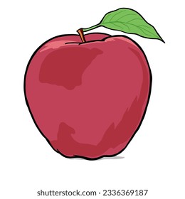 ¡Acepten la dulce simplicidad de esta ilustración vectorial de manzana roja! Vibrante y jugosa, añade un encanto atemporal a tus diseños