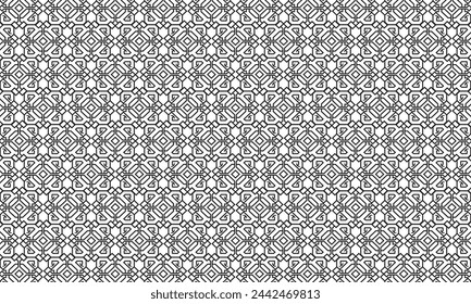 Embrace timeless elegance with this captivating black and white geometric pattern.