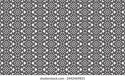 Embrace timeless elegance with this captivating black and white geometric pattern.