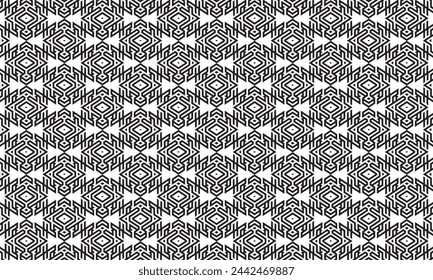 Genießen Sie zeitlose Eleganz mit diesem fesselnden schwarz-weißen geometrischen Muster.