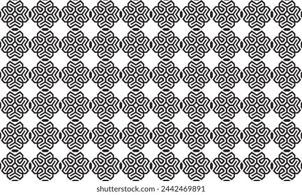 Embrace timeless elegance with this captivating black and white geometric pattern.