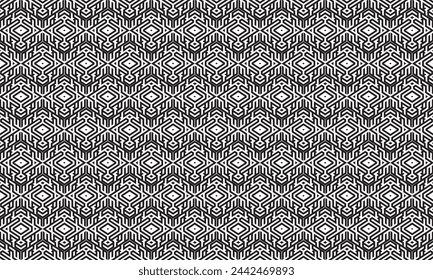 Embrace timeless elegance with this captivating black and white geometric pattern.